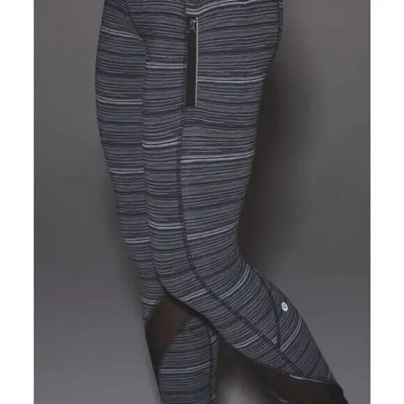 LULULEMON Inspire Tight II Mesh Cyber Black Deep Coal 6 - Picture 3 of 10